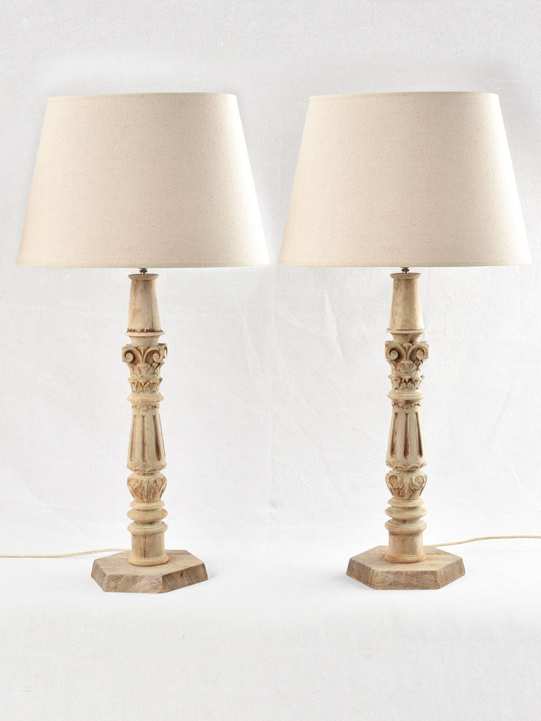 Pair of 19th century table lamps 33½"