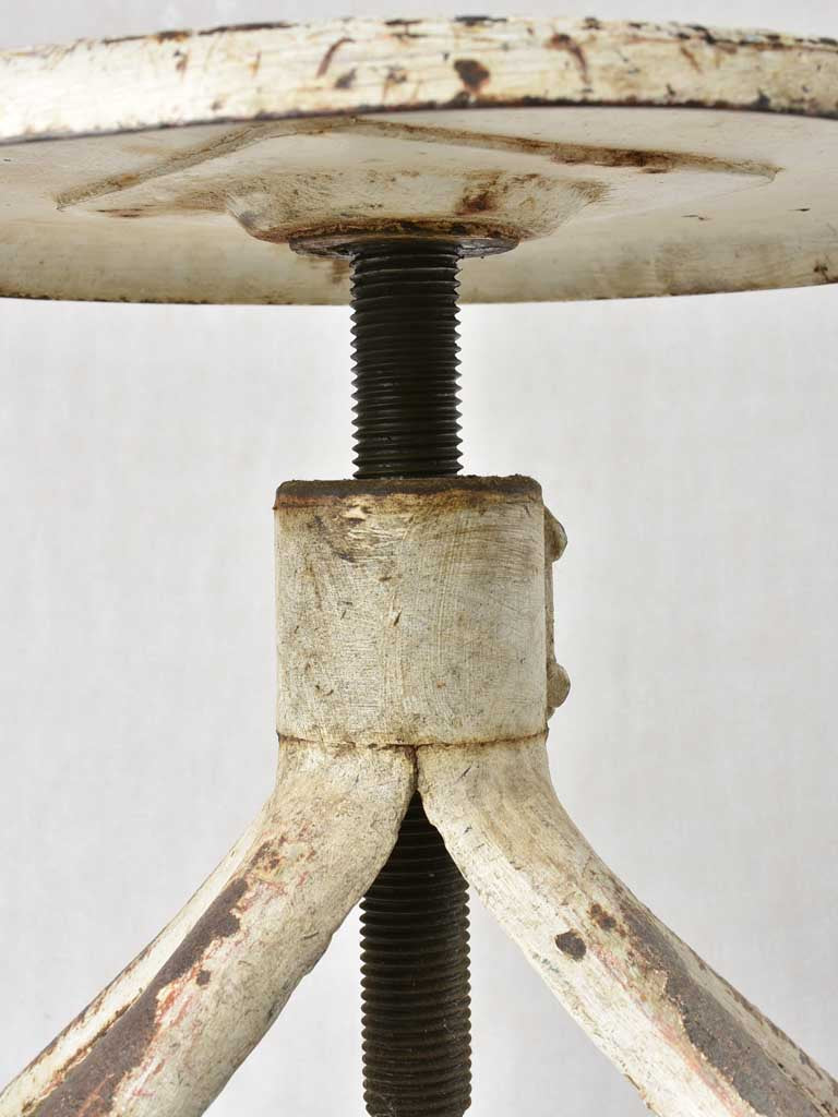 Antique white Patina Workshop Stool