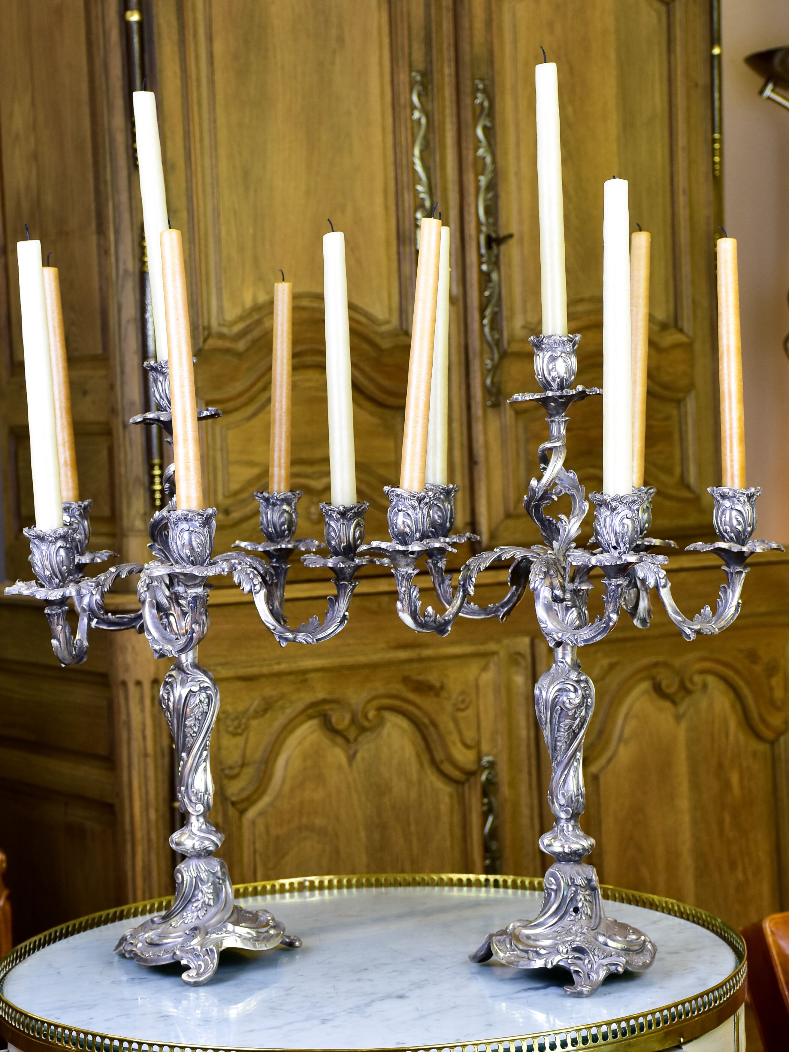 Pair of Christofle candelabras from the late 19th century