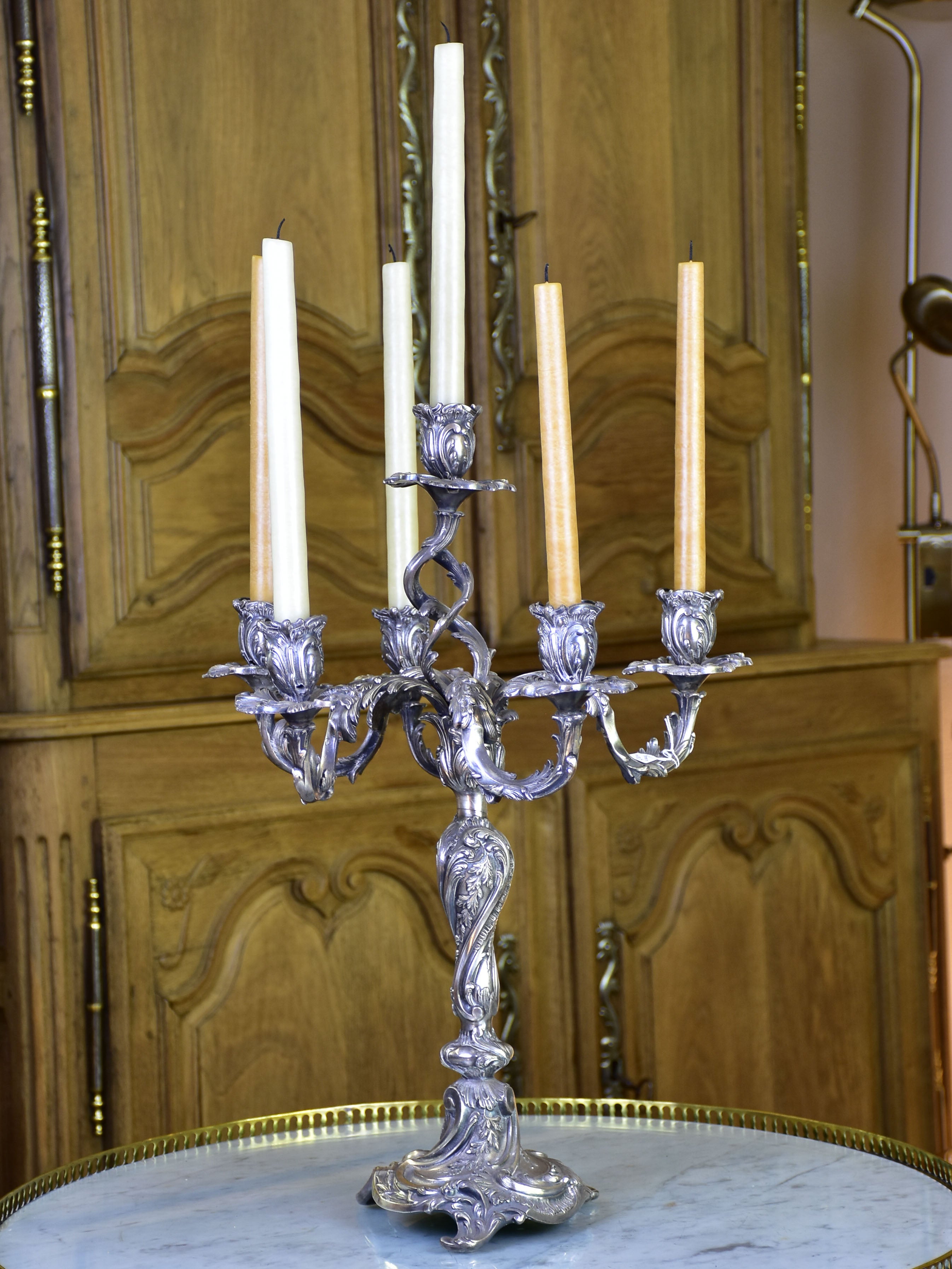 Pair of Christofle candelabras from the late 19th century