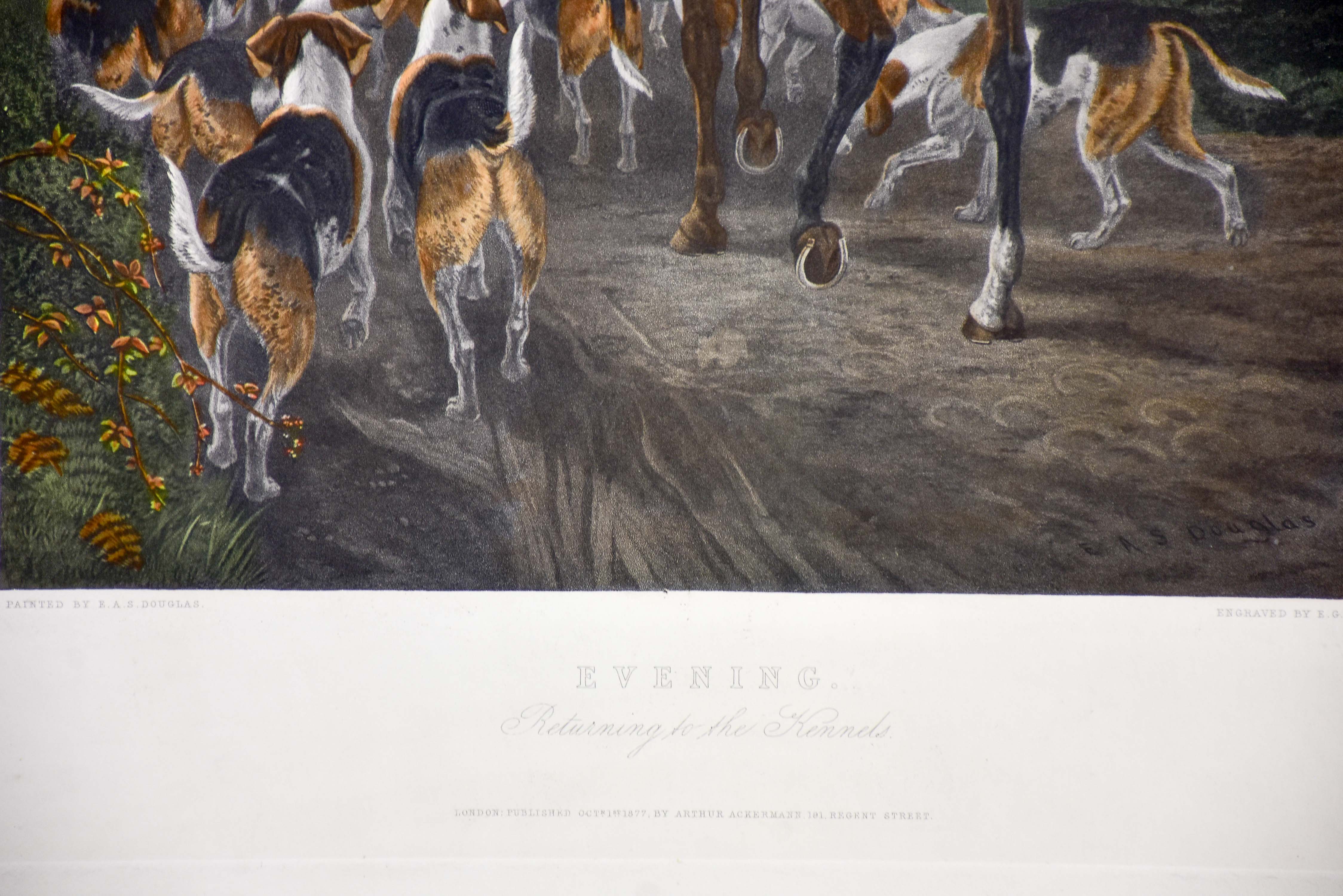 Pair of 19th century etchings - English hunting scenes