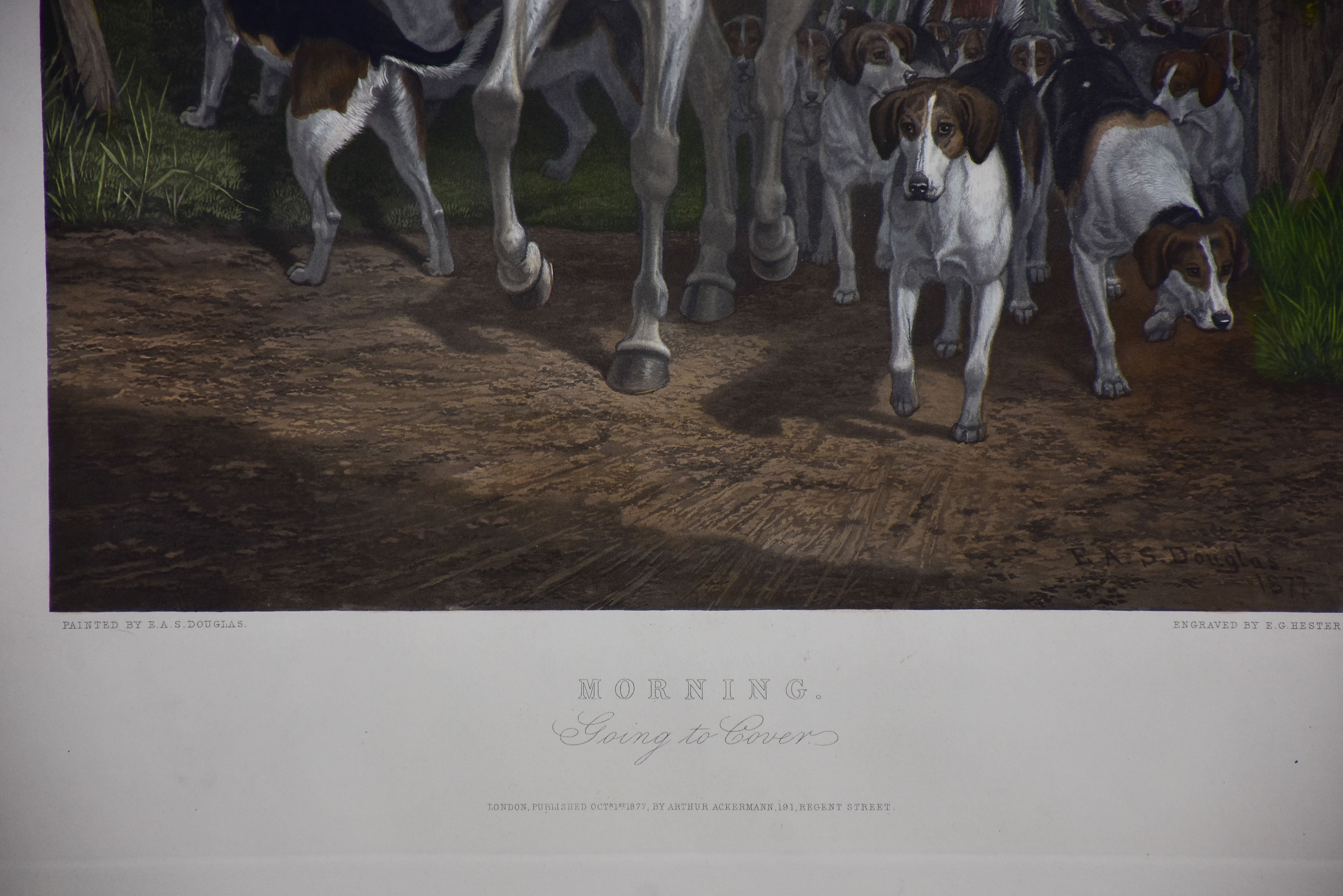 Pair of 19th century etchings - English hunting scenes