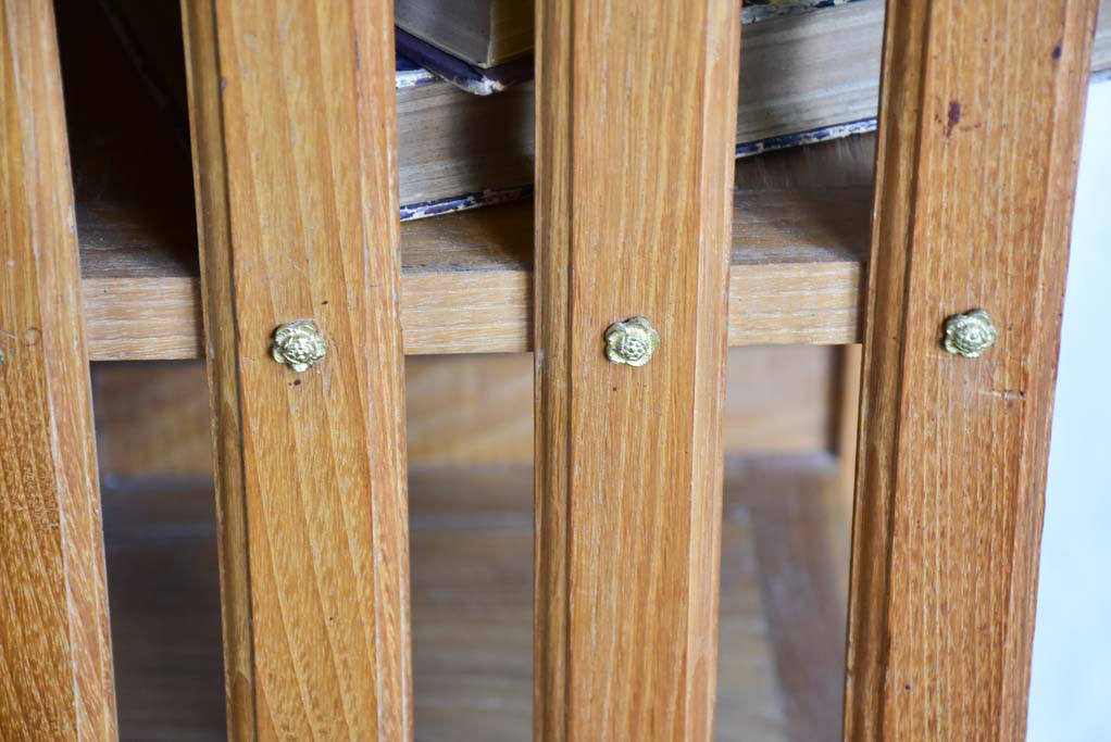 Rare pair of early 20th-century revolving bookshelves - oak 72"