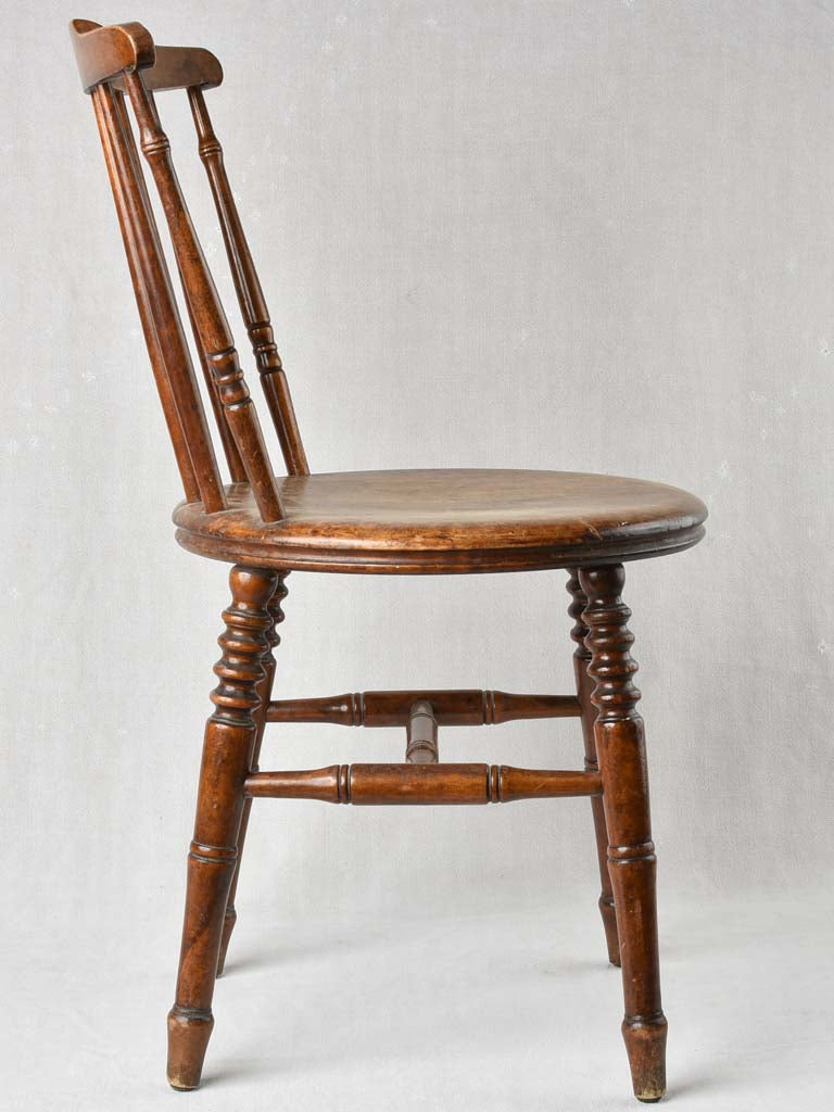 Vintage English chair with spindle legs