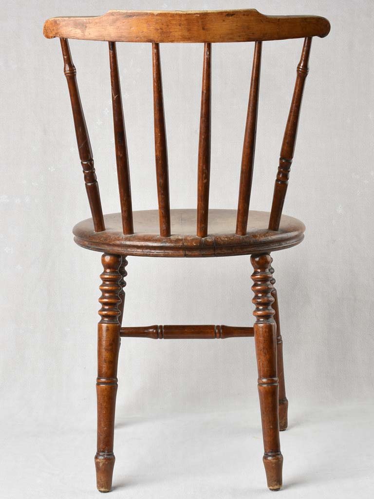 Rustic elm wood kitchen chair