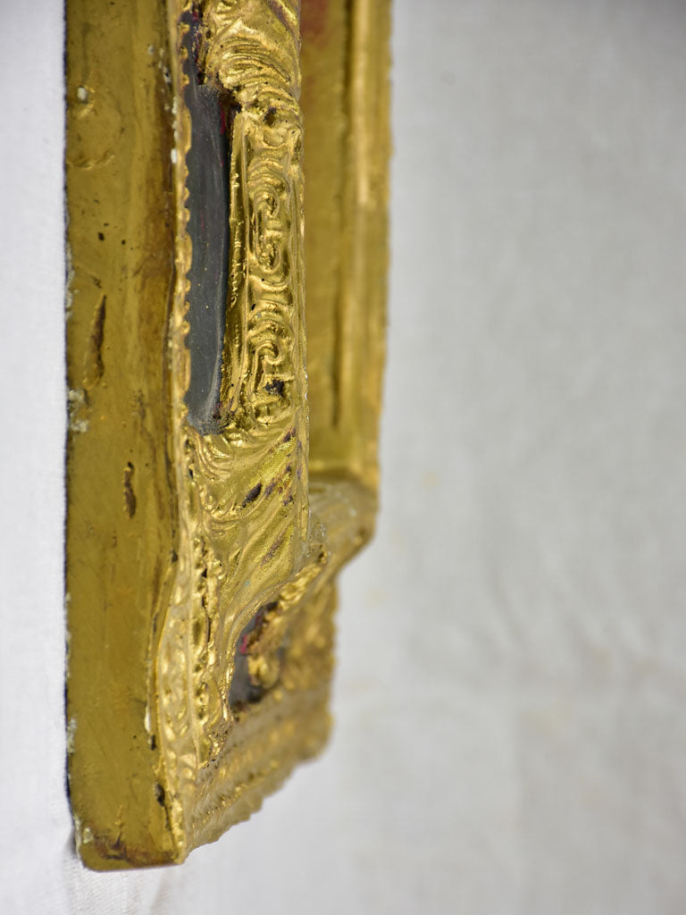Aged Gold and Black Plaster Frame