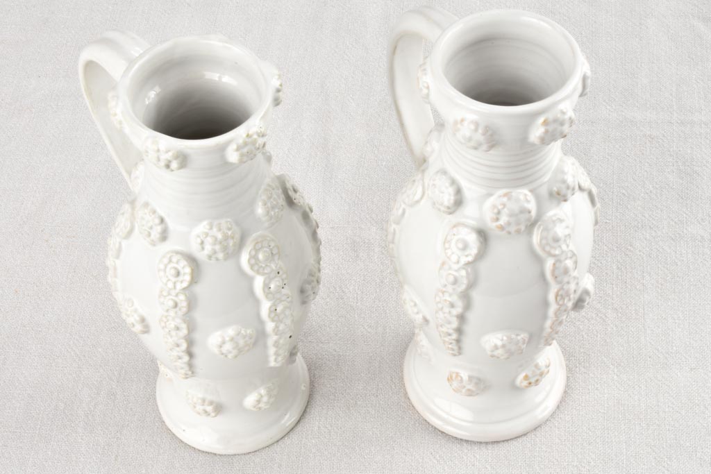 Émile Tessier Elegant White Vases