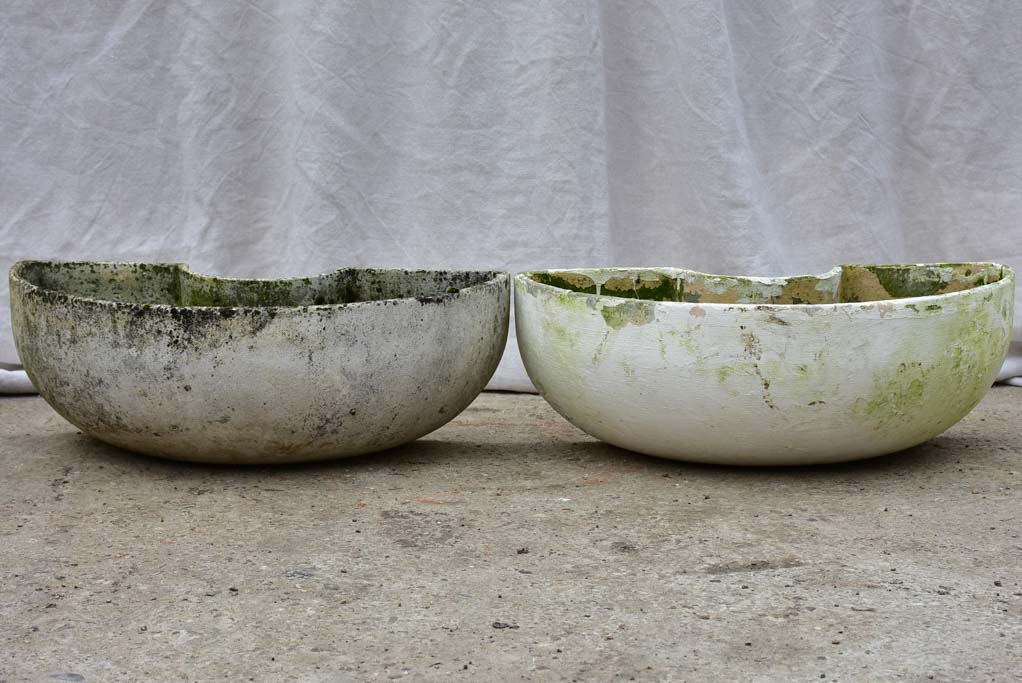 Pair of semi-circle Willy Guhl garden planters