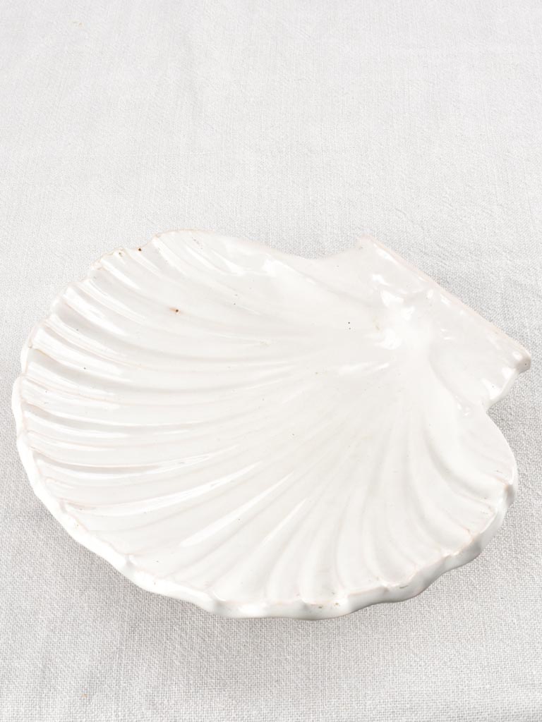 Ancient-inspired white ceramic Émile Tessier dish