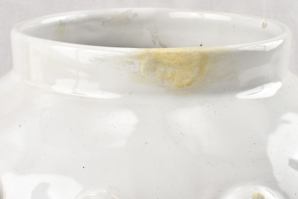 Large 1950s Émile Tessier vase with Fleur de Lys 11½"