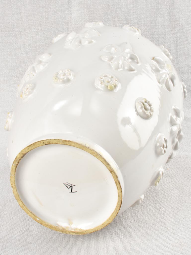 Large 1950s Émile Tessier vase with Fleur de Lys 11½"