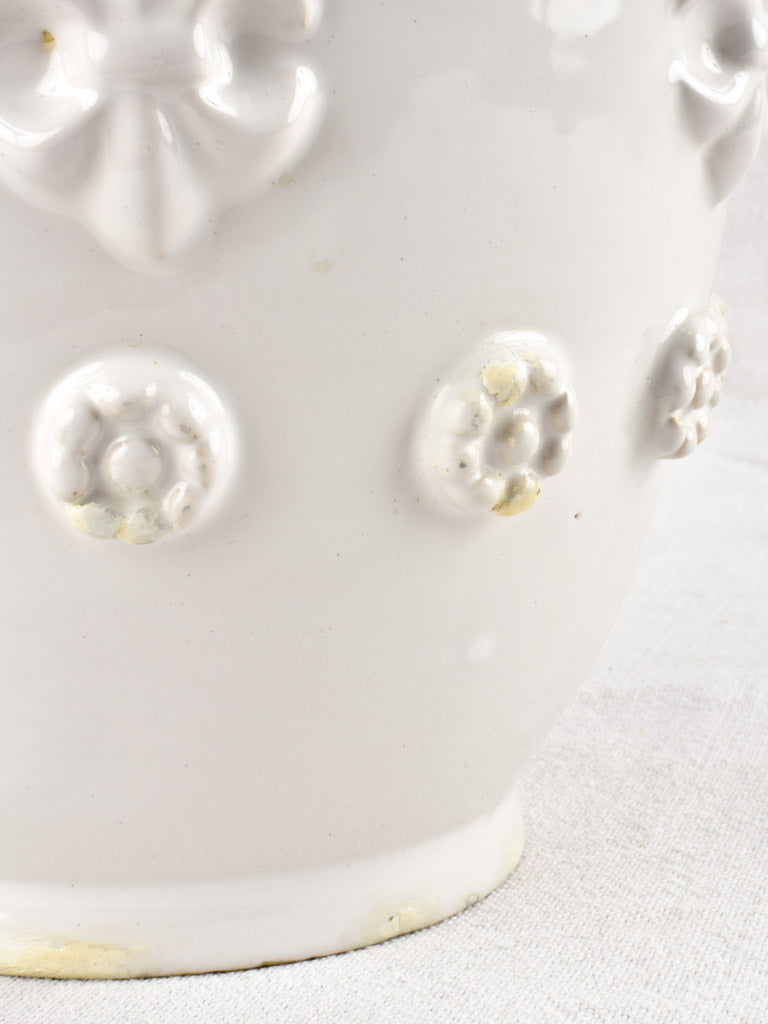 Large 1950s Émile Tessier vase with Fleur de Lys 11½"