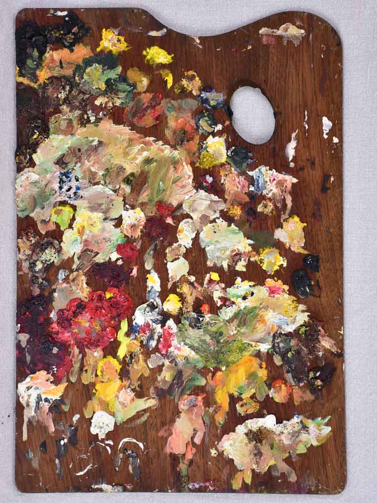 Collection of 6 vintage and antique French artist's paint palettes