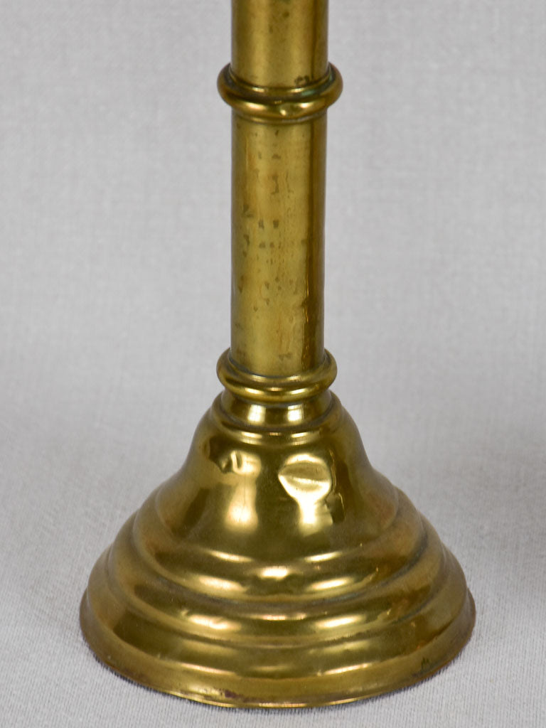 Vintage hurricane glass candlestick pair