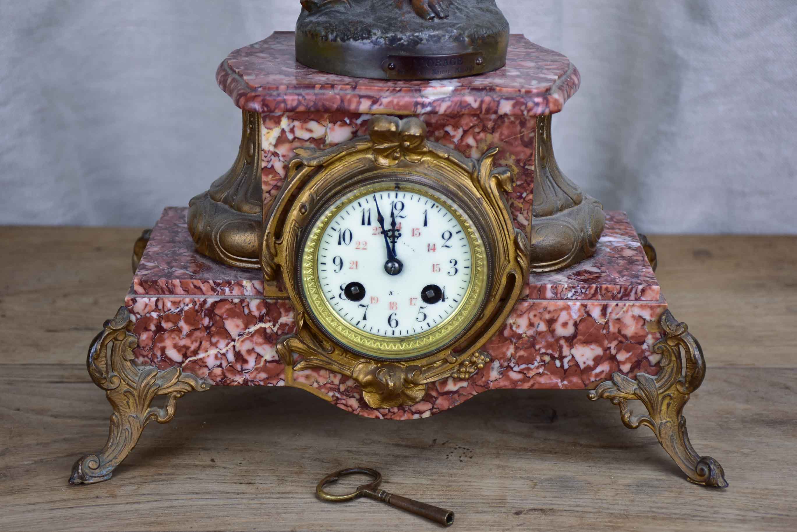 Antique French Louis XV clock - signed Morceaux