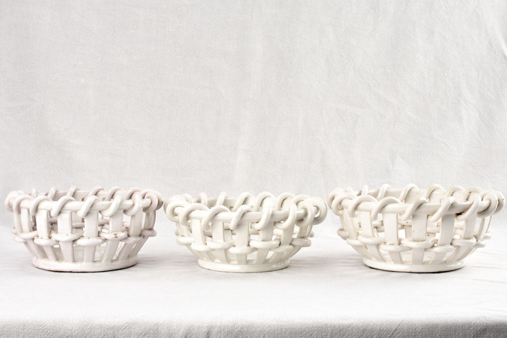 3 woven bowls 1950s Malicorne Émile Tessier