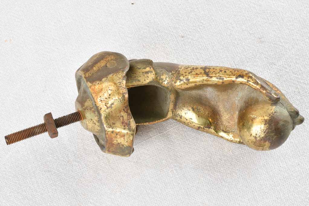 19th century bronze door knocker hand 7"