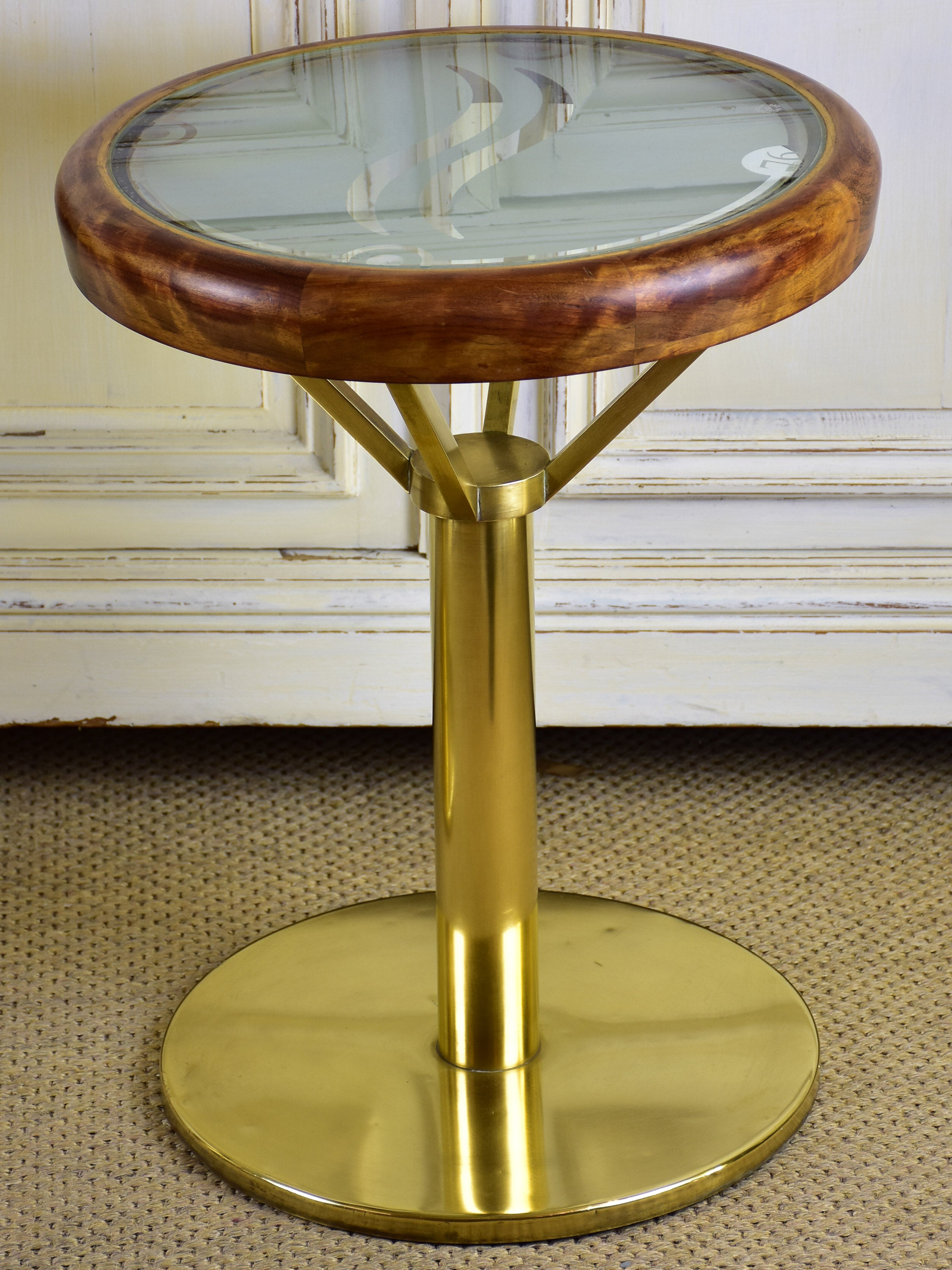 Pair of mid-century side tables from a yacht