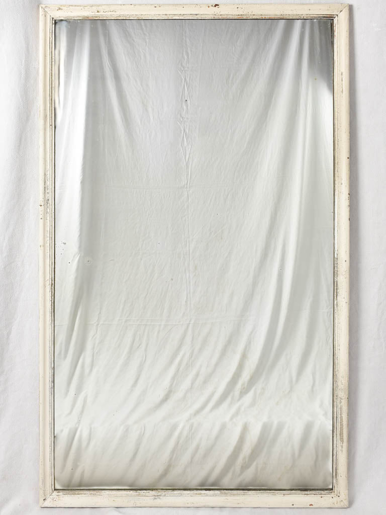 RESERVED BDT Very large French bistro mirror - painted walnut 63½" x 37"
