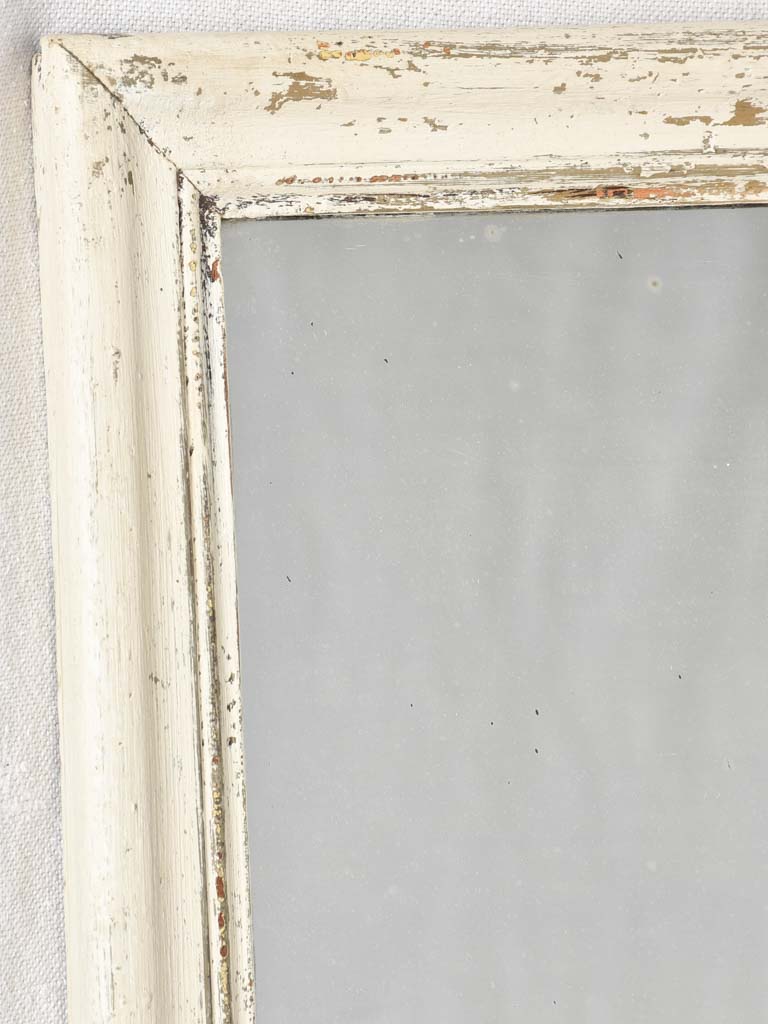 RESERVED BDT Very large French bistro mirror - painted walnut 63½" x 37"