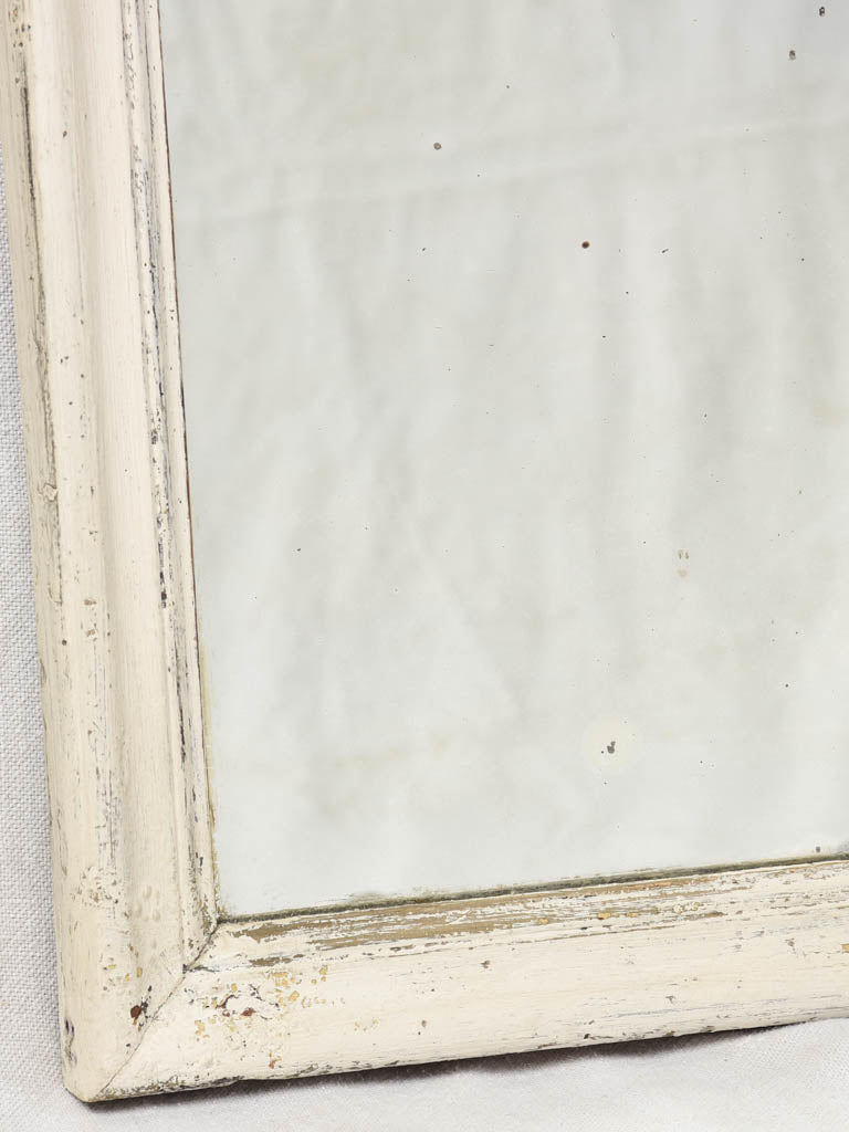 RESERVED BDT Very large French bistro mirror - painted walnut 63½" x 37"
