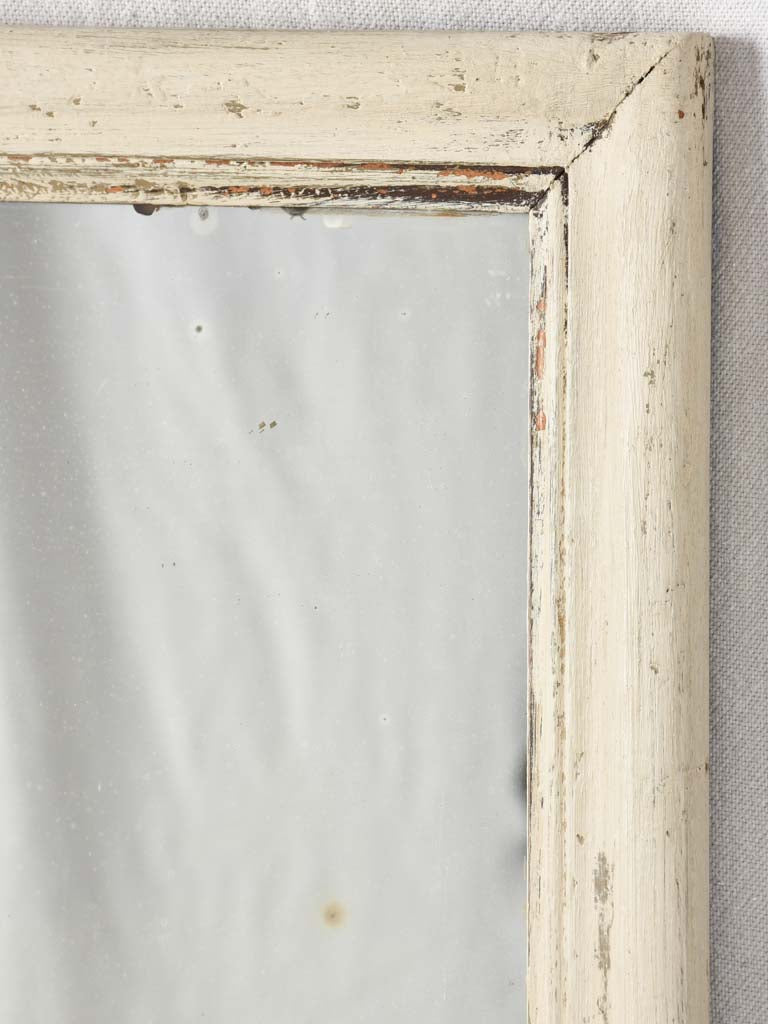 RESERVED BDT Very large French bistro mirror - painted walnut 63½" x 37"