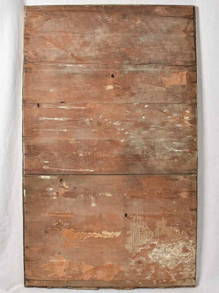 RESERVED BDT Very large French bistro mirror - painted walnut 63½" x 37"