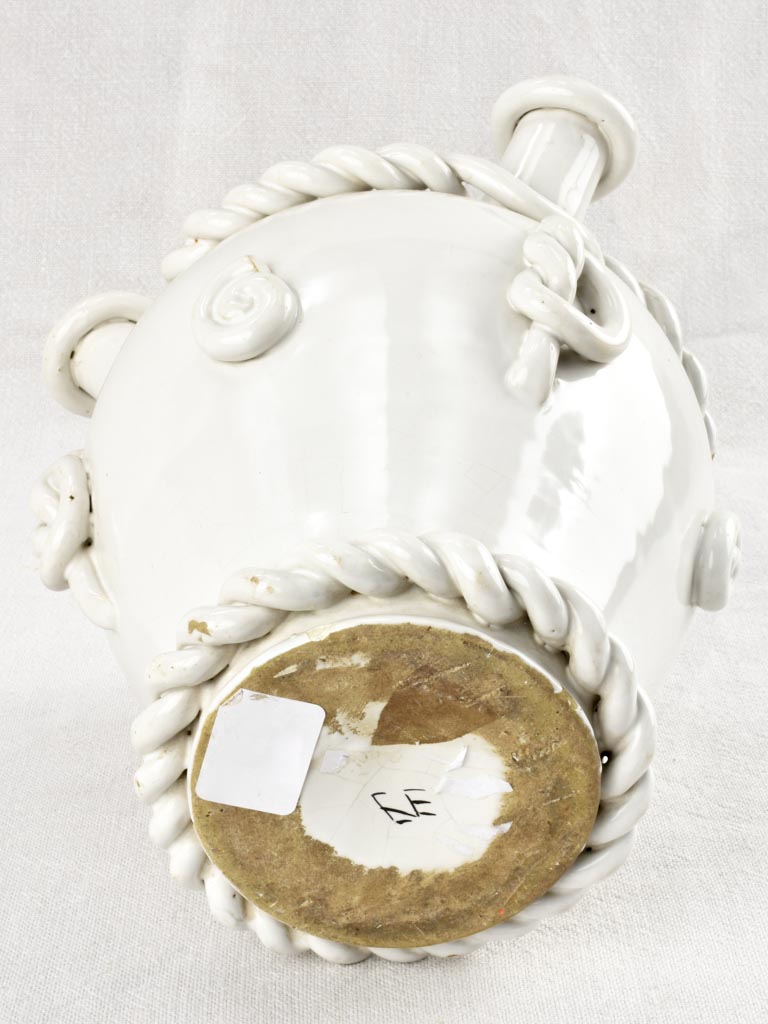 Émile Tessier vase with 4 openings and twisted detail 9½"