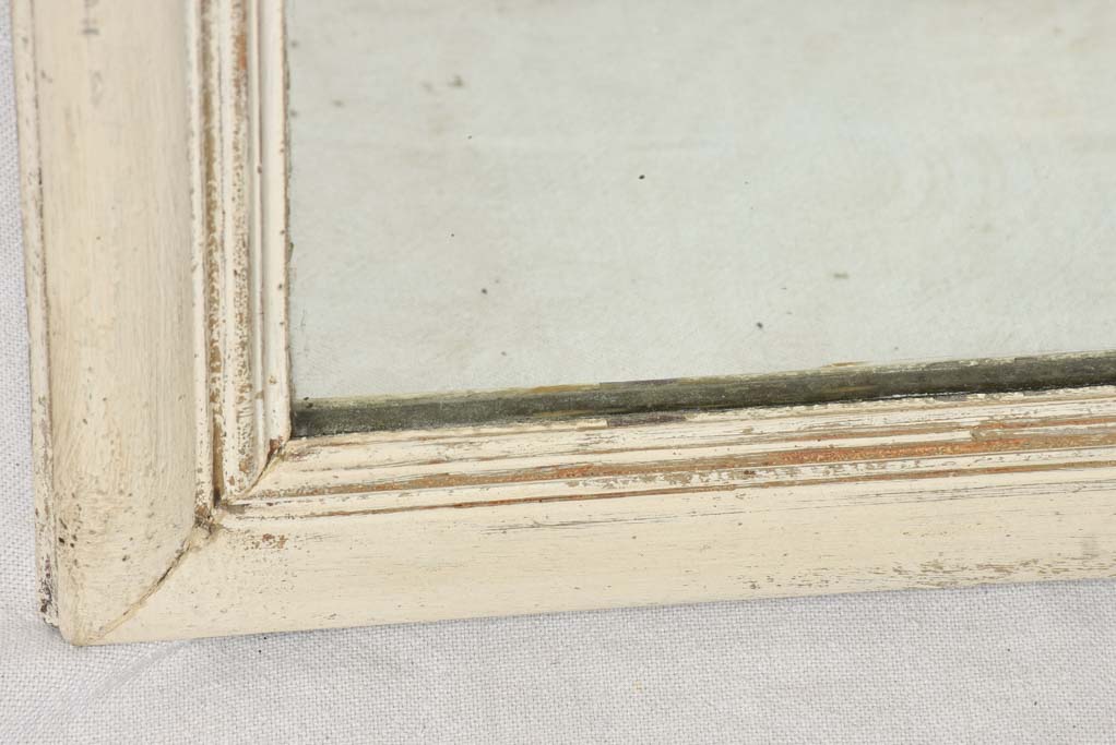 RESERVED BDT Large French bistro mirror - painted walnut 56¼" x 34¾"