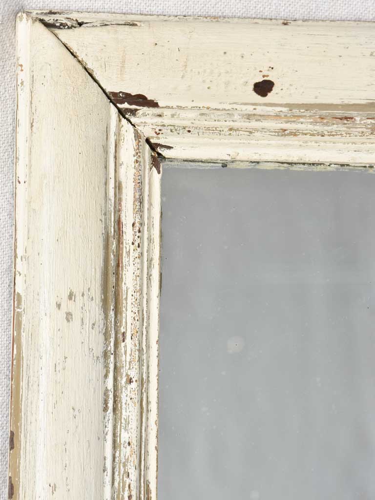 RESERVED BDT Large French bistro mirror - painted walnut 56¼" x 34¾"