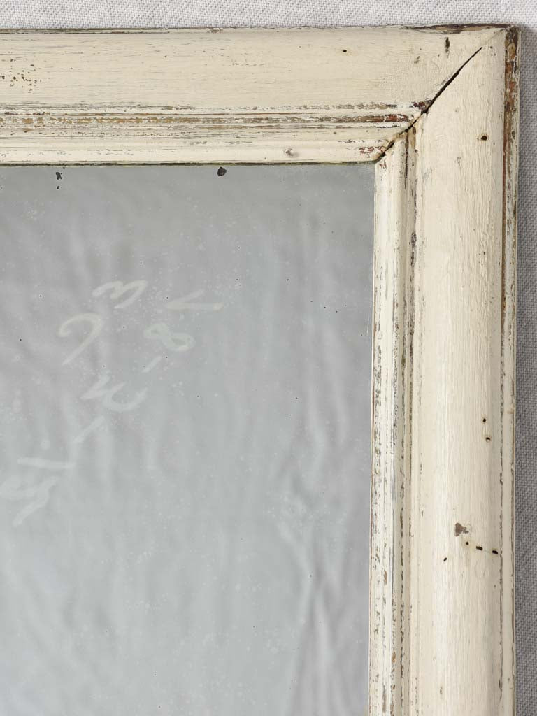 RESERVED BDT Large French bistro mirror - painted walnut 56¼" x 34¾"