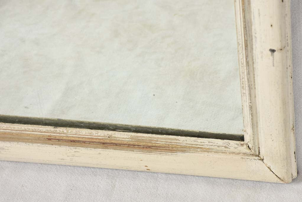 RESERVED BDT Large French bistro mirror - painted walnut 56¼" x 34¾"