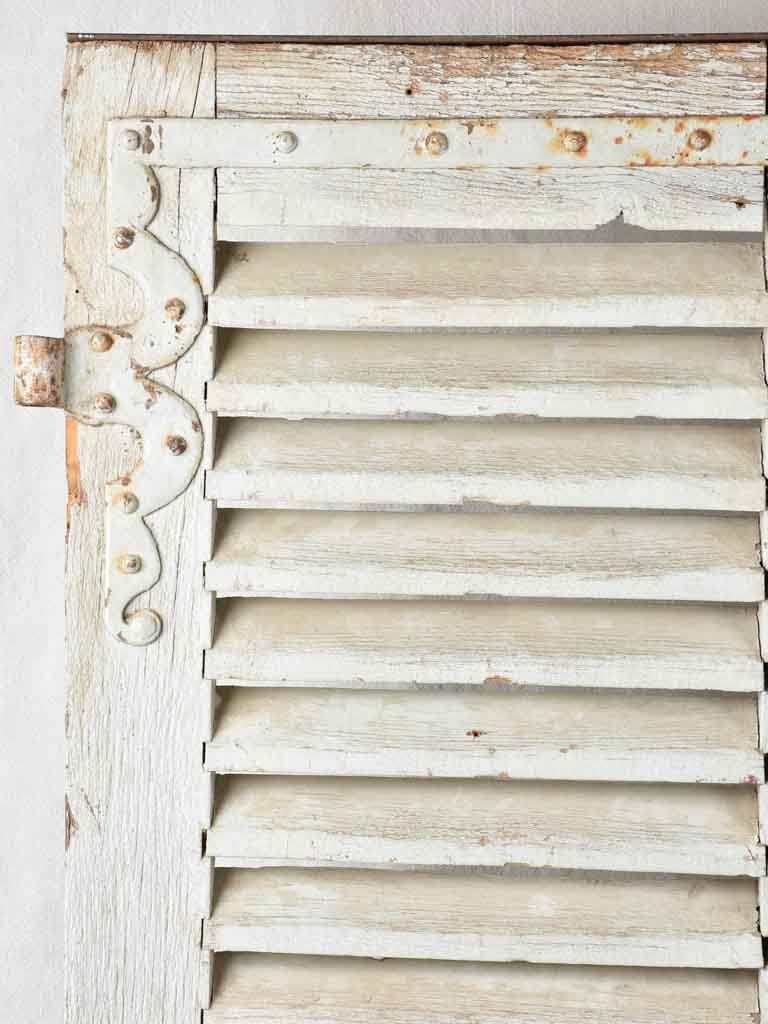 Pair of 19th century French oak shutters on stand 74¾" x 44"