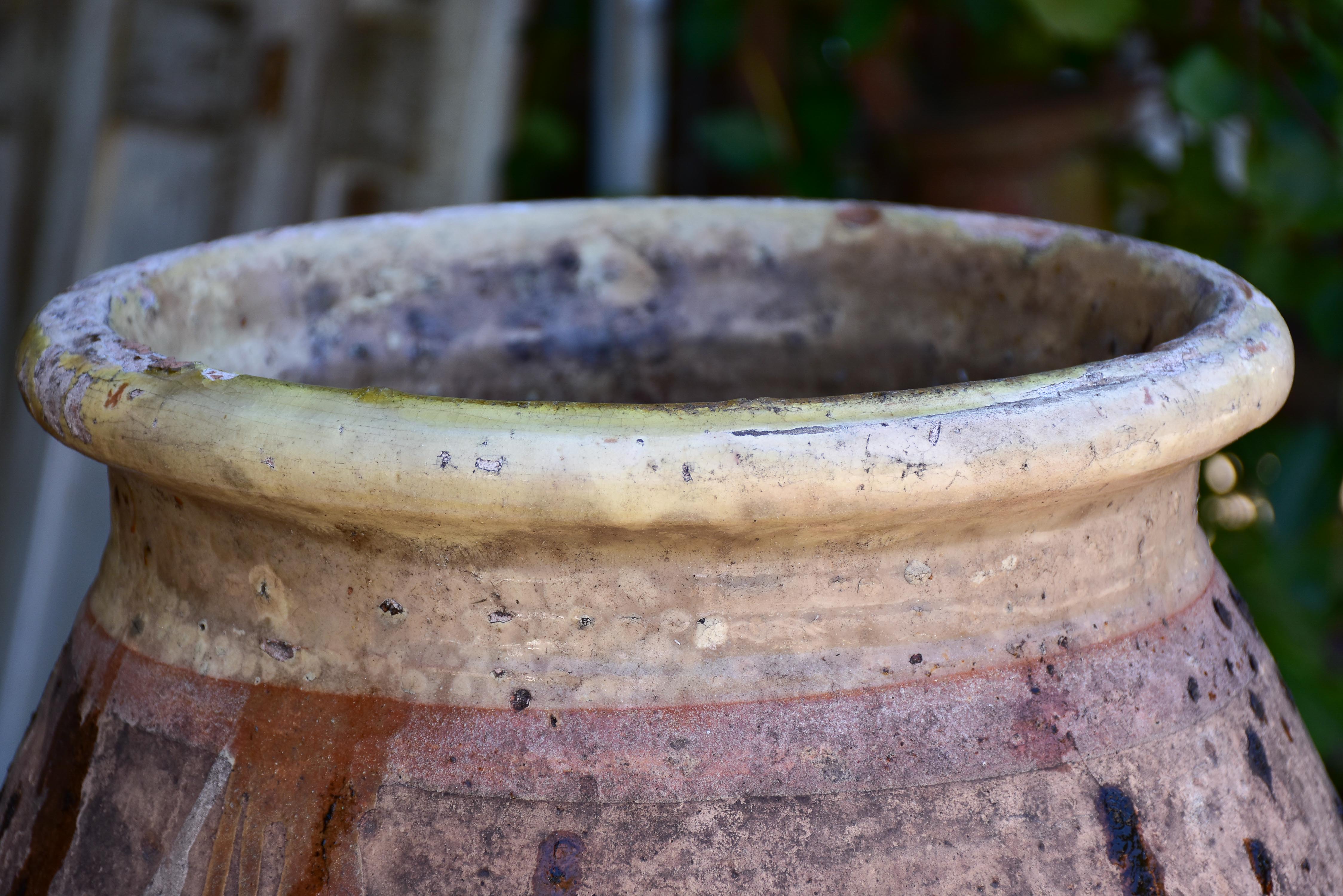 Early 19th century French Biot jar for olive oil