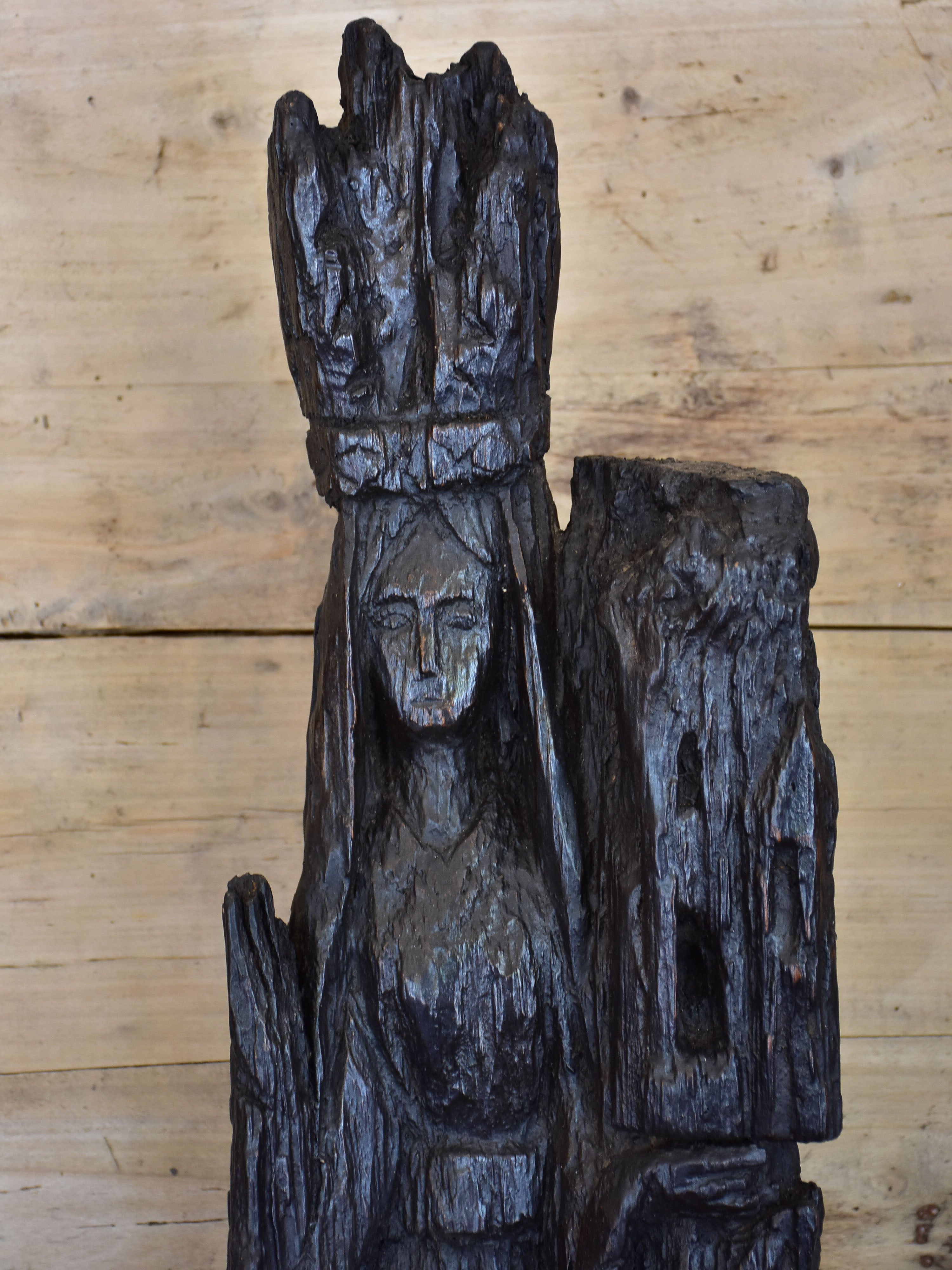 Antique French statue of a saint from a church