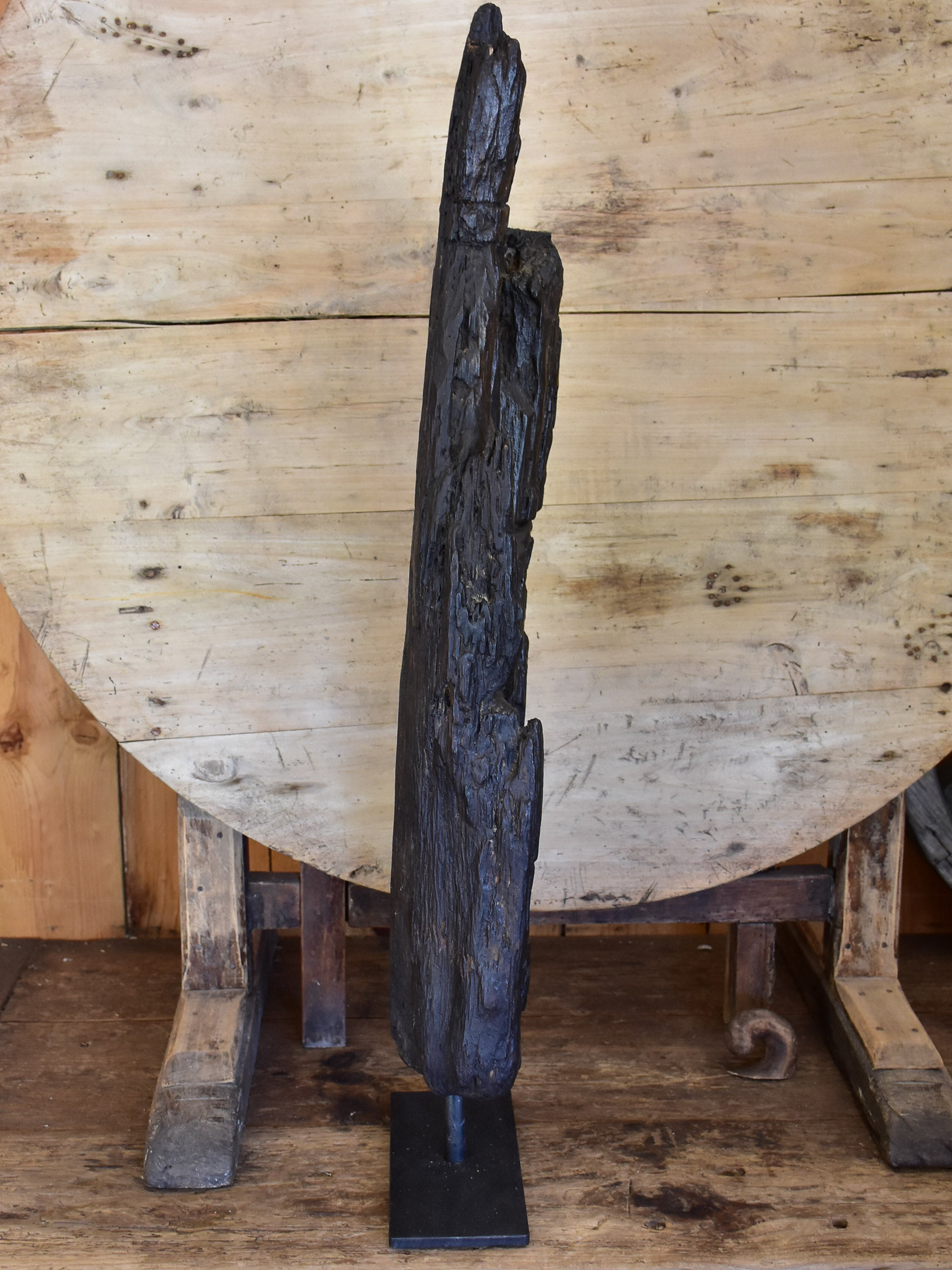 Antique French statue of a saint from a church