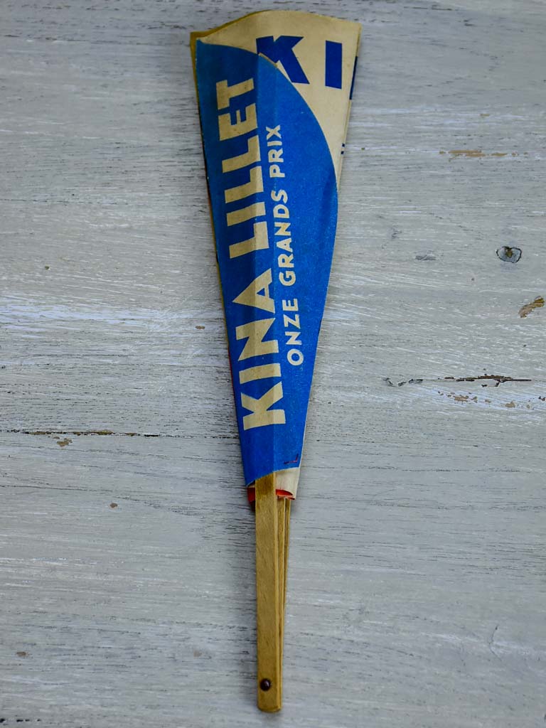 Mid Century Kina Lillet advertising paper fan