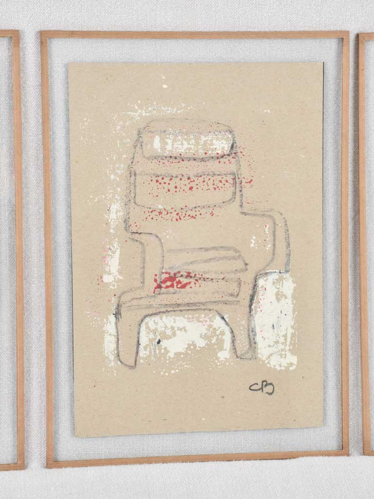 Set of 2 chairs - Caroline Beauzon 9" x 13"