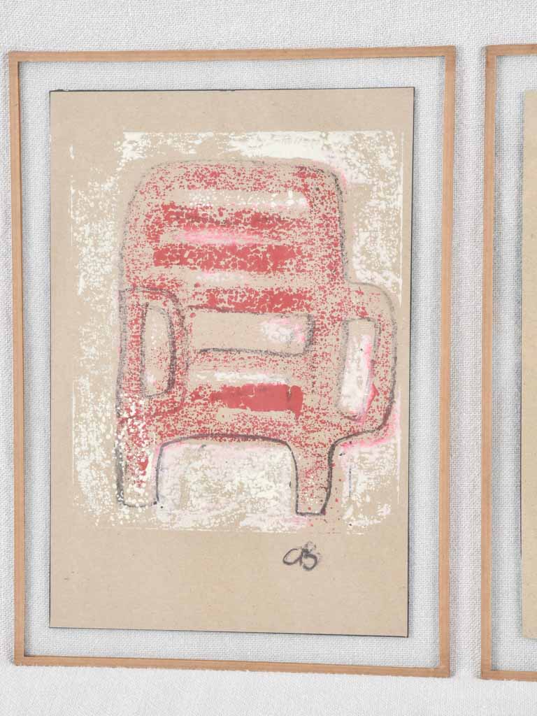 Set of 2 chairs - Caroline Beauzon 9" x 13"