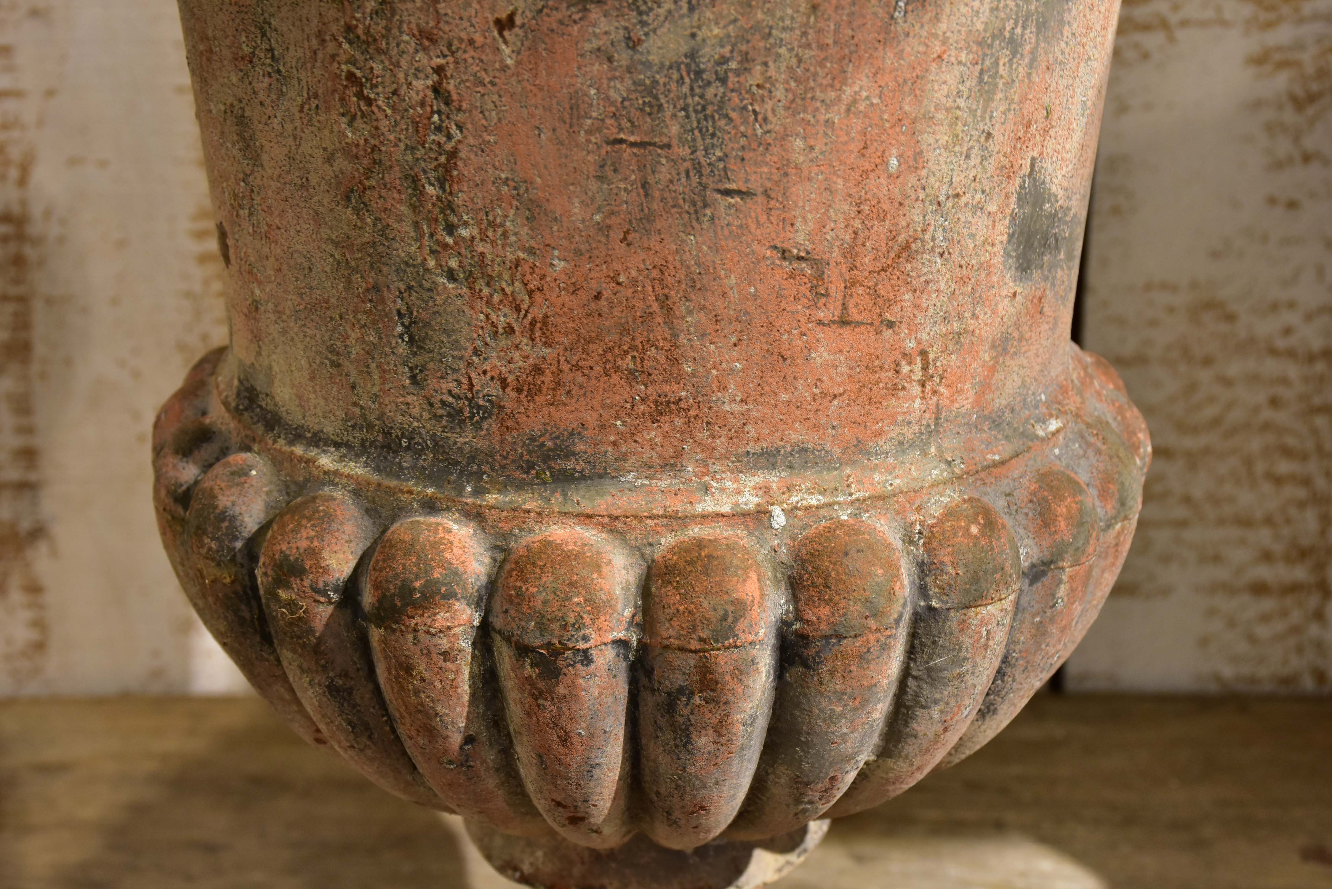 Pair of 19th century French Medici garden urns