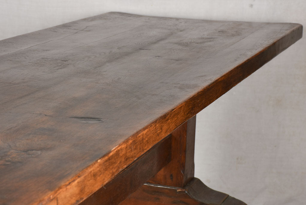 Large antique French oak monastery dining table 118½" x 34¾"