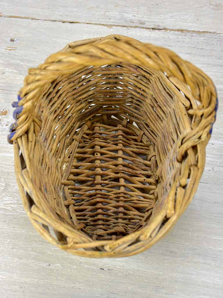 Two antique French raspberry baskets
