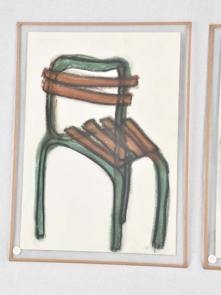 Set of THREE chairs - Caroline Beauzon 13½" x 18"
