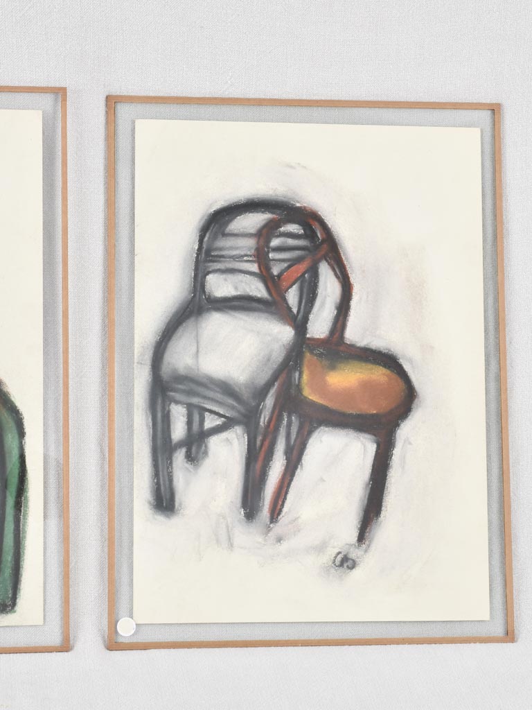 Set of THREE chairs - Caroline Beauzon 13½" x 18"