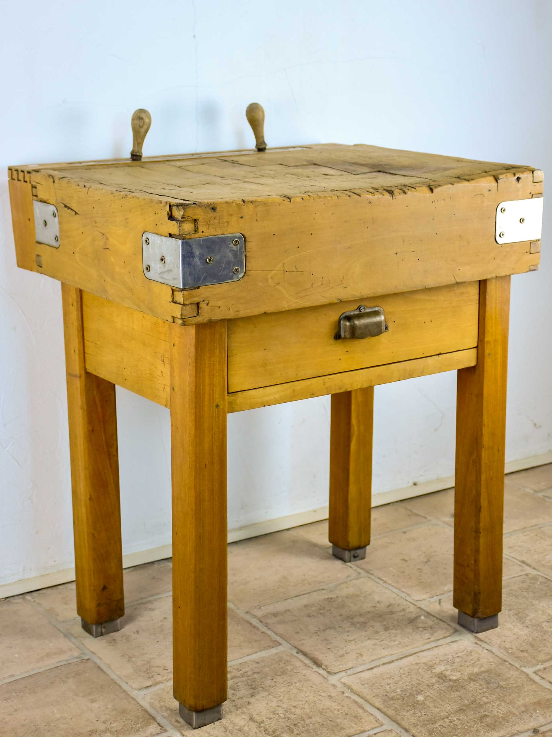 Vintage French butcher's block