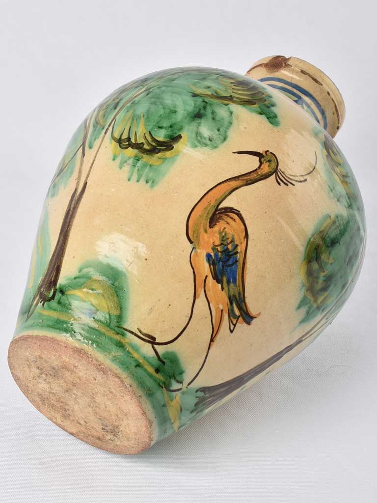 Traditional Spanish Nature-Themed Water Jar