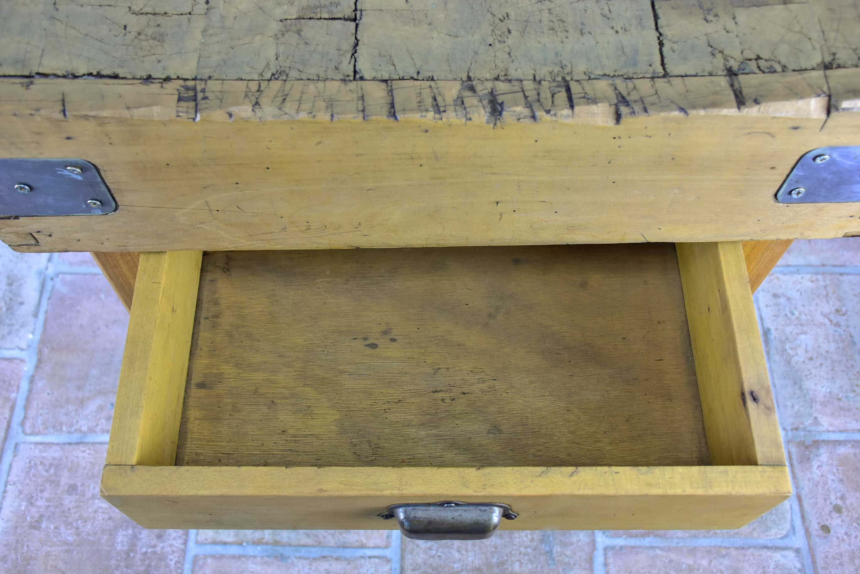 Vintage French butcher's block