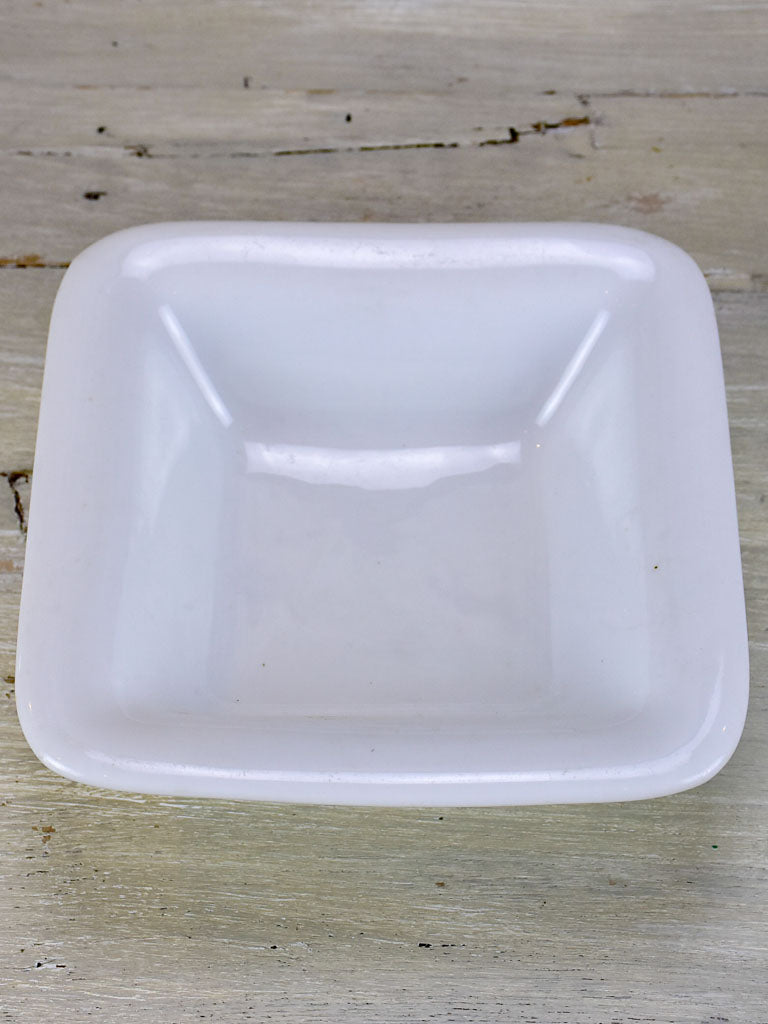 Antique white porcelain square bowl