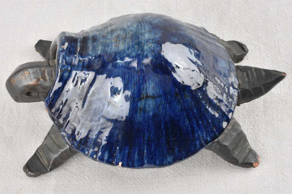 D. Pouchain ceramic turtle sculpture 1960 - 12¼"