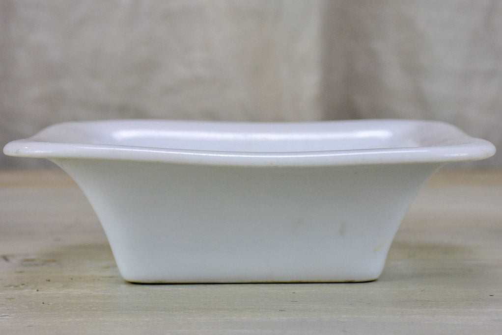 Antique white porcelain square bowl